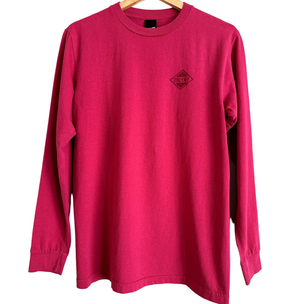 OnlyNY Long Sleeve Logo‎ Tee-NWT-Size Small Men's-Pink Color